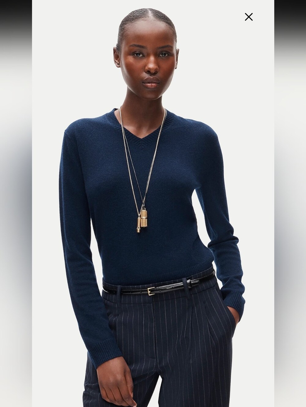 NWT J. Crew 100% Cashmere Navy V Neck Pullover Sweater